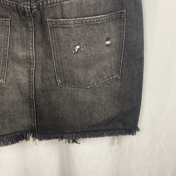 WE The Free Black Distressed Relaxed & Destroyed Skirt by Free People - Picture 10 of 12